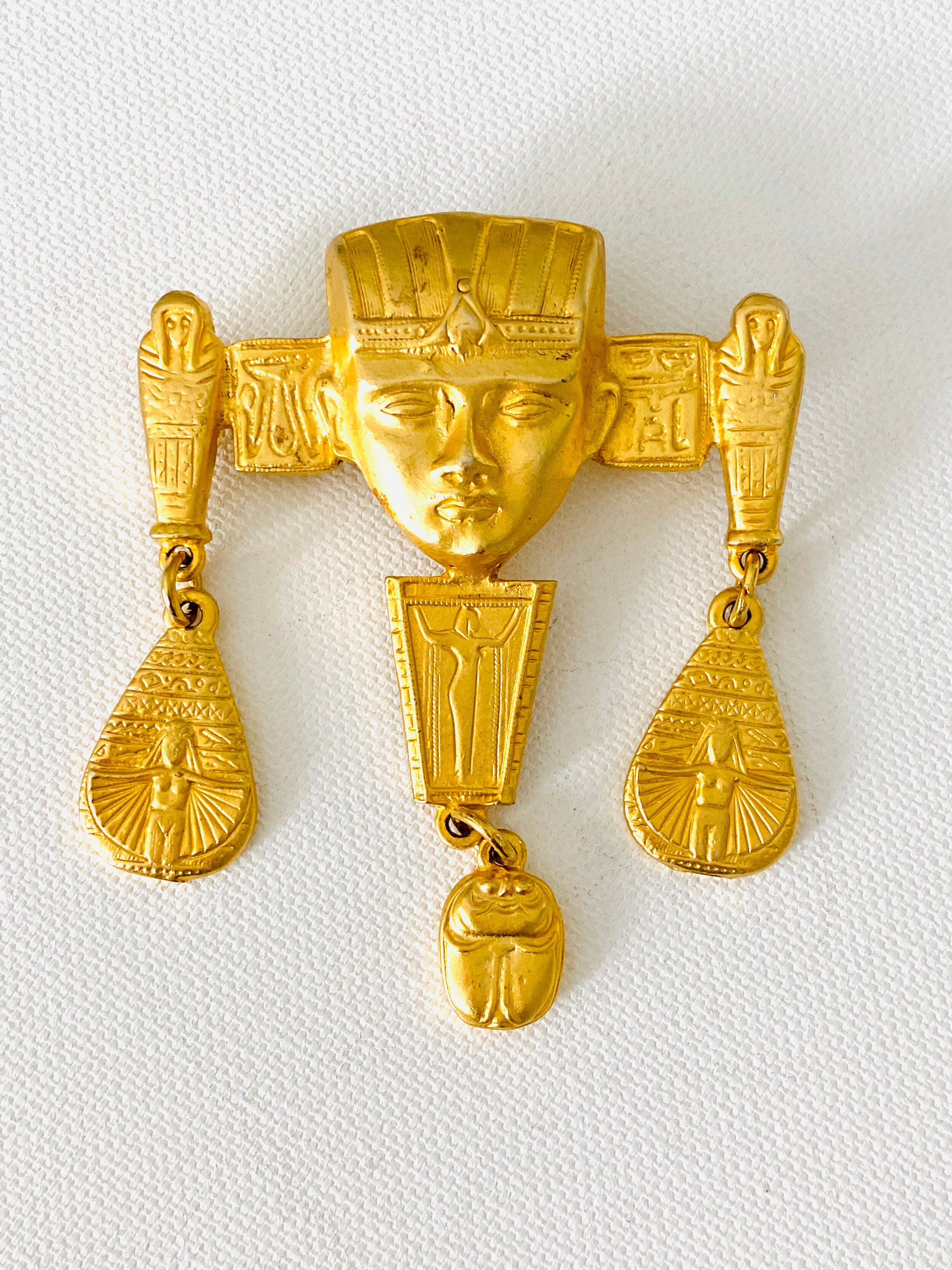 Egyptian Scarab Brooch/pendant Necklace Inspired by Louis -  Denmark