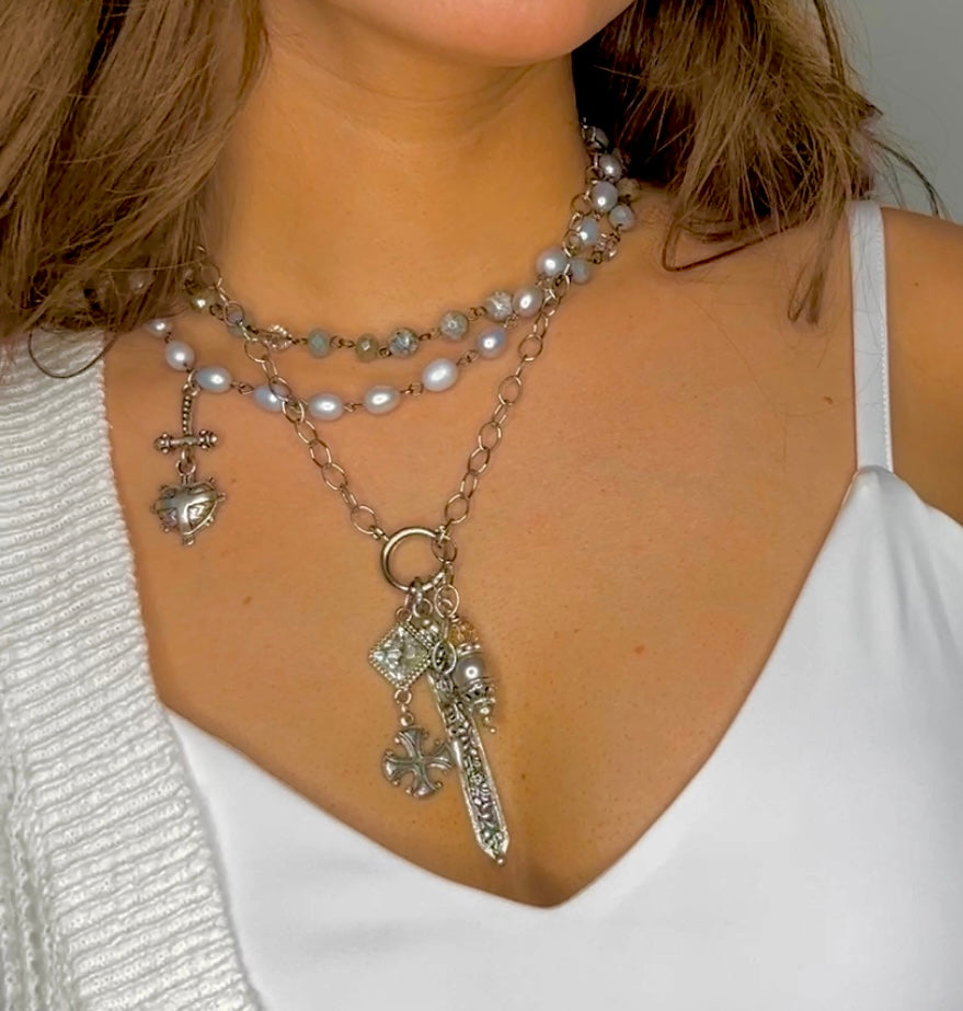 French Coin Necklace – Collarbone Jewelry