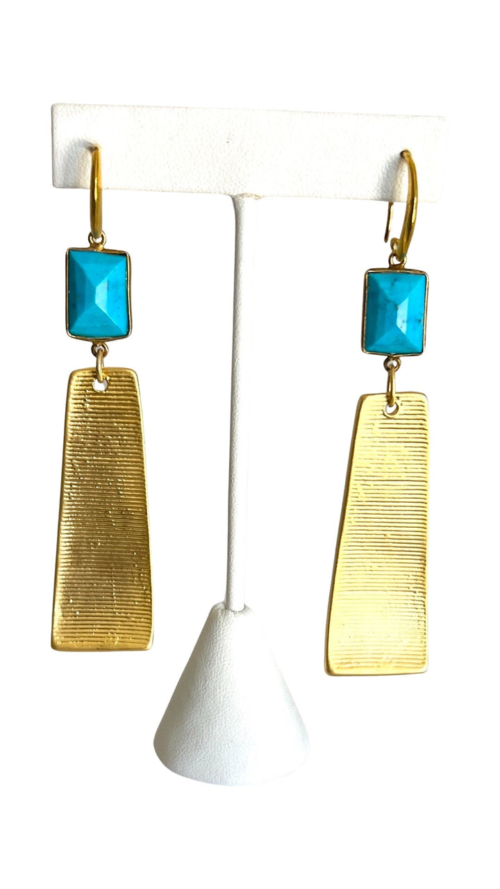 Baird Gold and Turquoise  Earrings